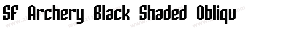 SF Archery Black Shaded Oblique字体转换